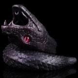 Snake-head Fleshlight in purple scales, curved body and red eye details