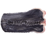 Realistic animal fleshlight with textured inner surface and flared rim