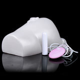 White rabbit-style dual-hole toy with vibrating wand and cable