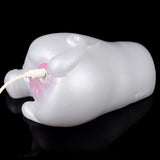 White rabbit-style dual-hole toy with pink interior and side nozzle