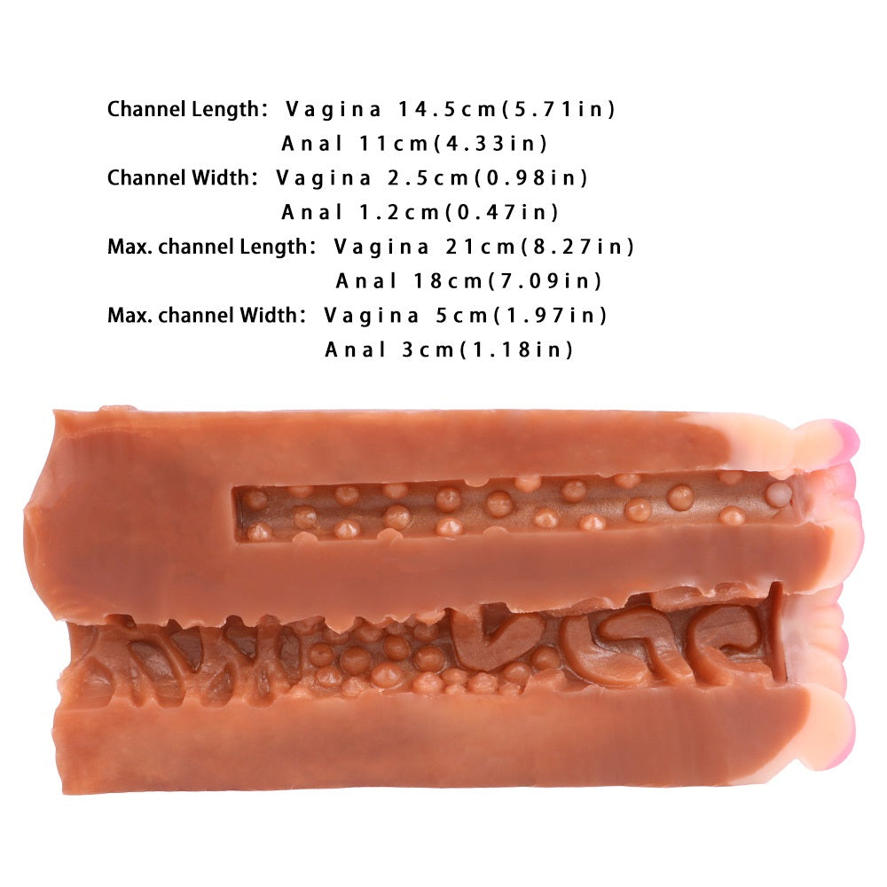 Amber-brown dual-channel insert with raised bumps and inner ridges