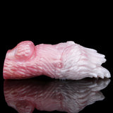 Squid-shaped fleshlight, pink and white, angled view showing tapered tentacles