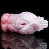 Squid-shaped fleshlight, pink and white, textured tentacles with open inner tip