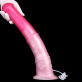 Stallion Dream pink horse-shaped squirting dildo with suction base and nozzle