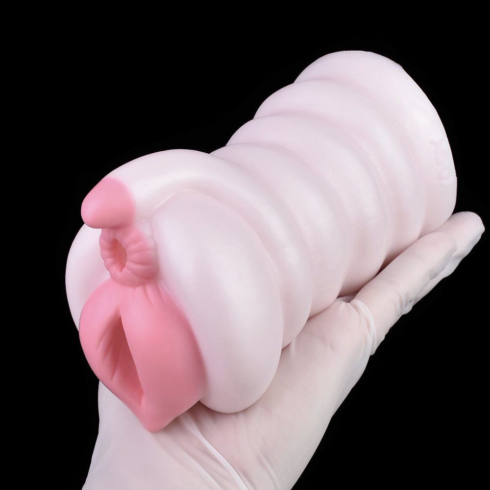 Realistic pig fleshlight, Type Normal—pink and light skin-toned body with curled form