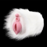 Furry-Typ Schwein-Masturbator, Felloberfläche und rosa Innenkonturen