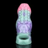 Octopus-style cock sleeve sheath with head and suction-pouch opening, pastel gradient