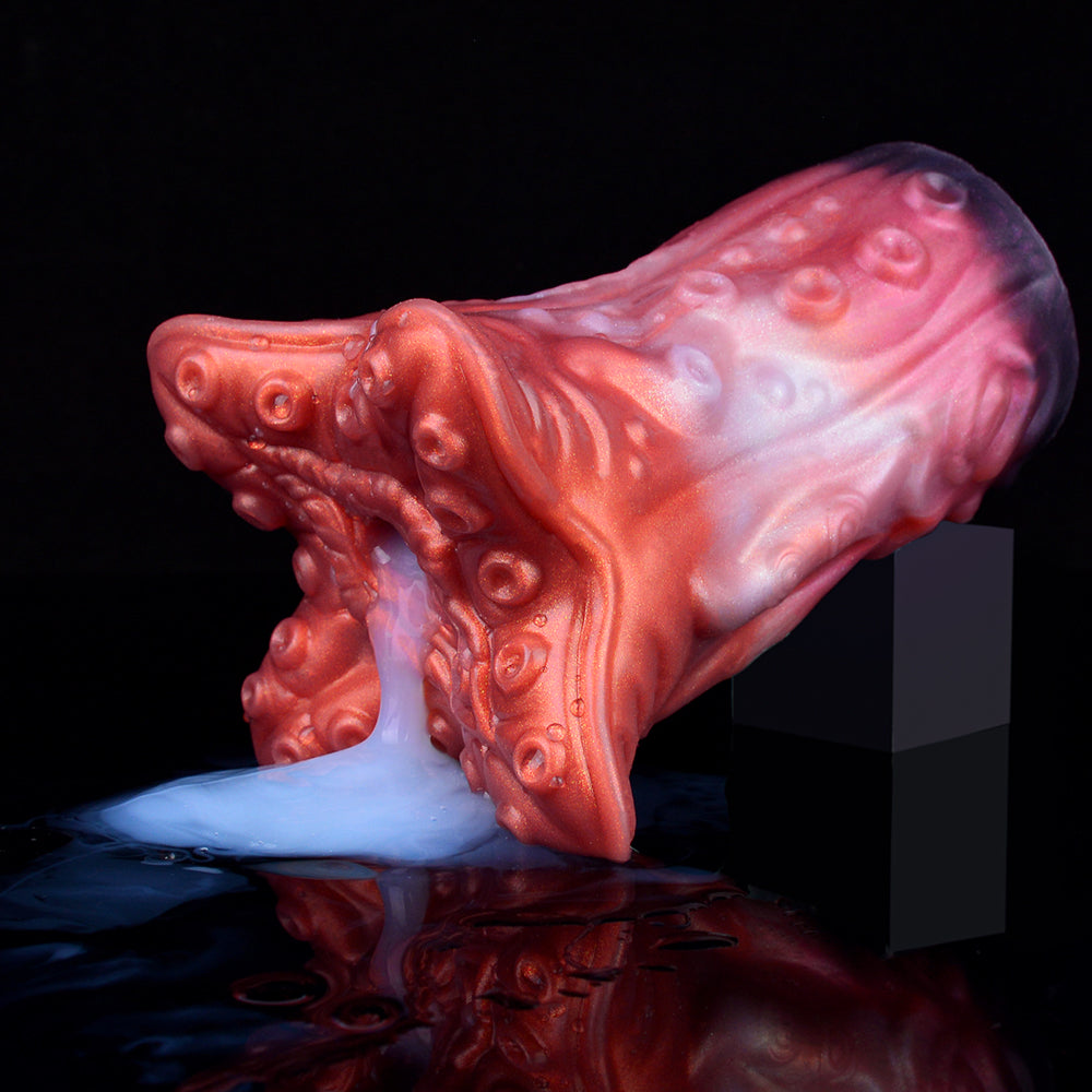 Alien Fantasy Fleshlight mit Tentakel-Design, rot-rosa, geschwungener Stroker