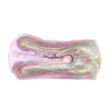 Pocket cup masturbator cutaway showing inner cavity and textured ridges