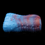 Dragon fantasy male stroker with blue-to-purple translucent, textured surface