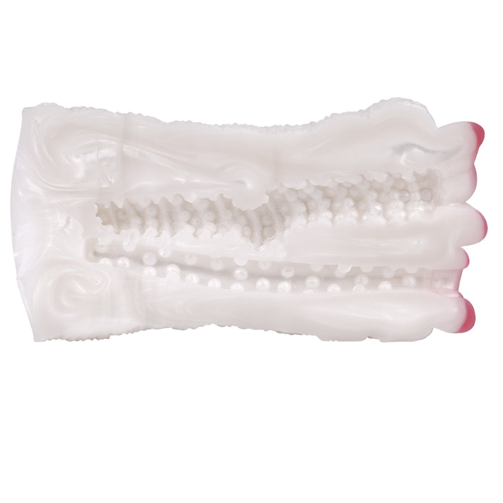 Ultra-realistic fantasy animal masturbator with ridged, bead-textured shaft