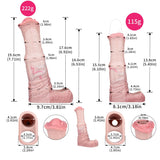 Light pink sleeve size chart with weight and measurements for open-ended fit