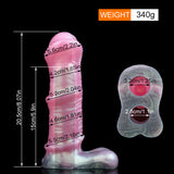 Horse sheath extender size chart image with 340g weight and measurements