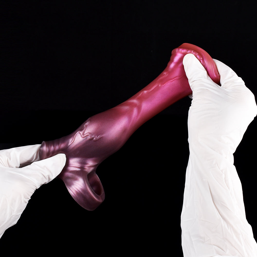 Fantasy horse knot sleeve, metallic magenta extender