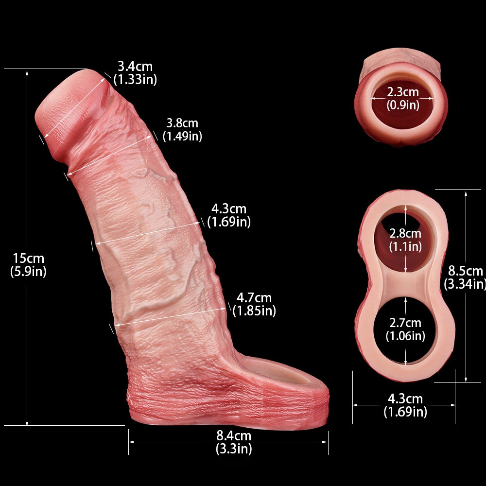 Constantine Sleeve – Realistic Penis Extender w/ Ring - DirtyToyz