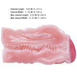 Velvet Hoof Pussy Fleshlight: transparente Darstellung der Innenkanäle, rosa/weiß