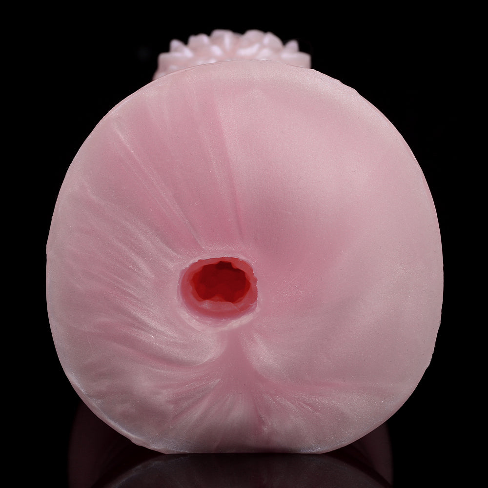 Velvet Hoof Pussy Fleshlight: kreisrunde Öffnung, rosa Innenfläche mit dunklem Zentrum