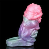 Alien sleeve extender with pink top, purple torso, and mint open end