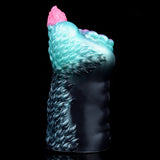 Alien Creature Fleshlight with teal ridged body and pink horned head