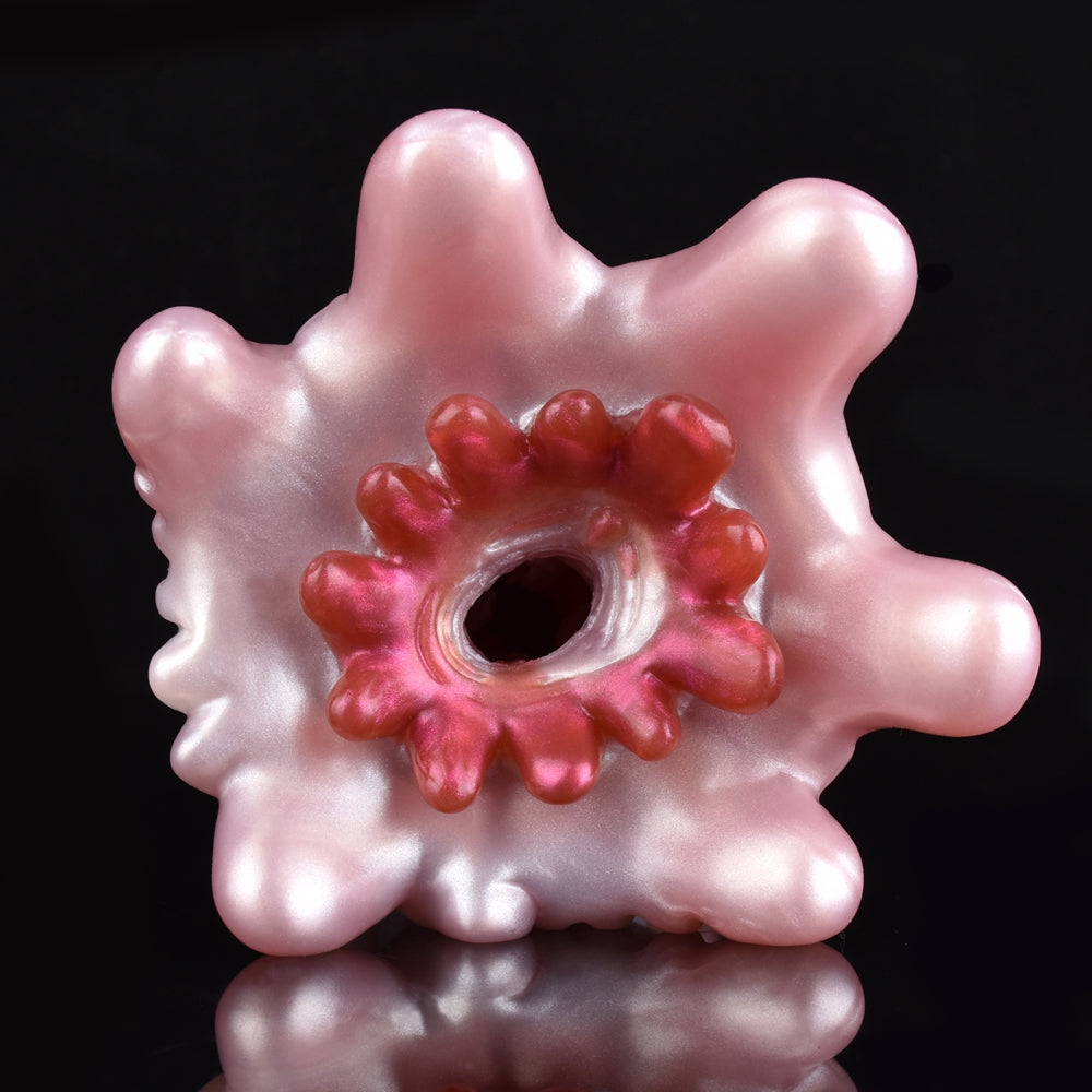 Yoyo tentacle stroker, underside suction detail with red textured ring