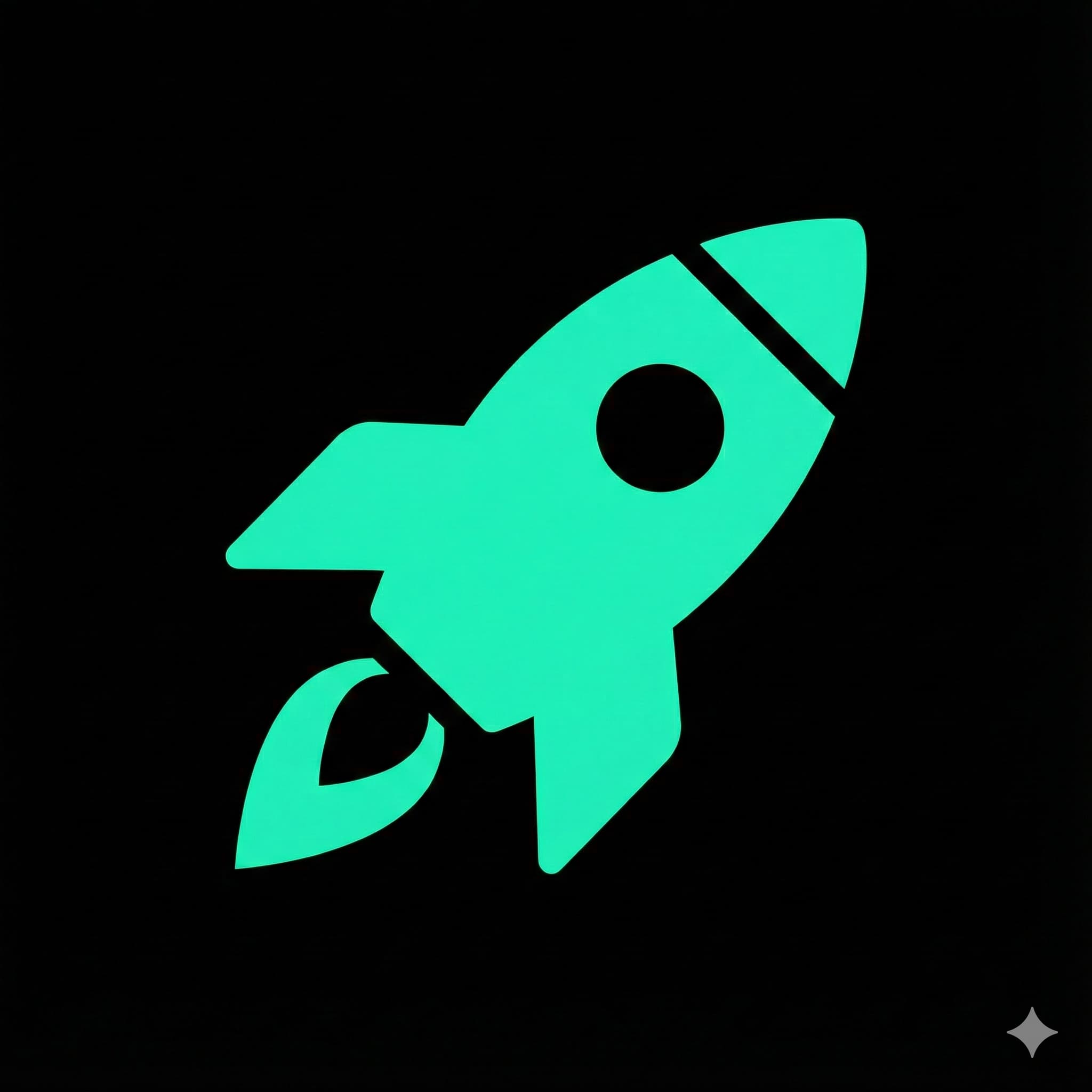 Teal rocket ship icon for New Arrivals and latest adult toy drops at DirtyToyz.