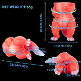 Full-body red dragon fantasy sex toy with sculpted wings, tail, and rounded limbs