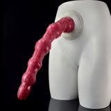 Pink butt plug with octopus-style tentacle tip and flared white base
