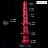 Size chart for 14.5-inch pink octopus tentacle butt plug