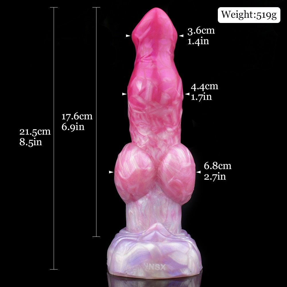 Dildo mit Maßen: ca. 21,5 cm Höhe; Gewicht ca. 519 g