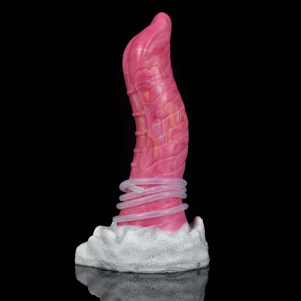 🐙 8.6-Inch Kraken - Ejaculating Tentacle Dildo, Curved Design - DirtyToyz