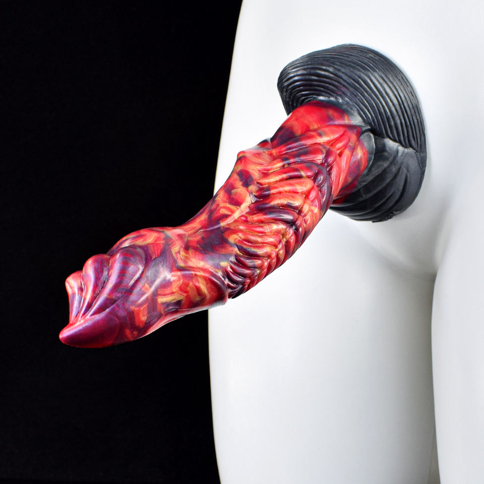 MILLER - Curved Monster Dildo with Dragon Scales - DirtyToyz