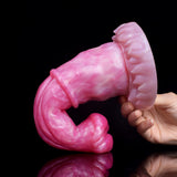 Großer, realistischer Pegasus-Dildo in Pink mit Pferdekopf-Detail
