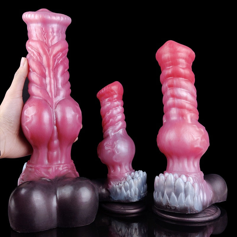 🐺 WARG - The Ancient Giant Werewolf, Ribbed Wolf Dildo wtih Huge Knot - DirtyToyz