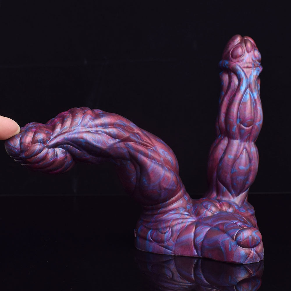 Lydian - Double Penetration Ribbed Alien Butt Plug - DirtyToyz