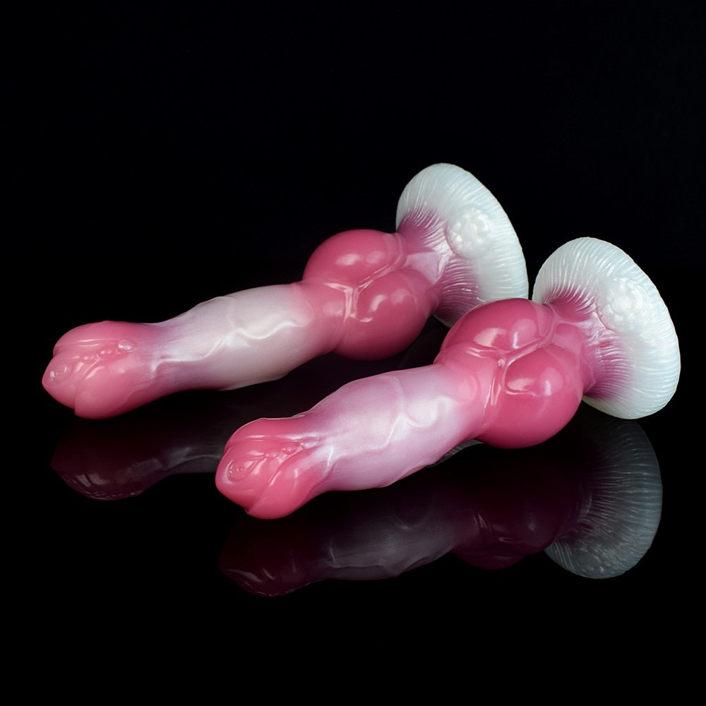 🐕 🐾 Erebus - Lifelike Canine Dog Dildo with Knot in 3 Sizes, Rosy Color - DirtyToyz