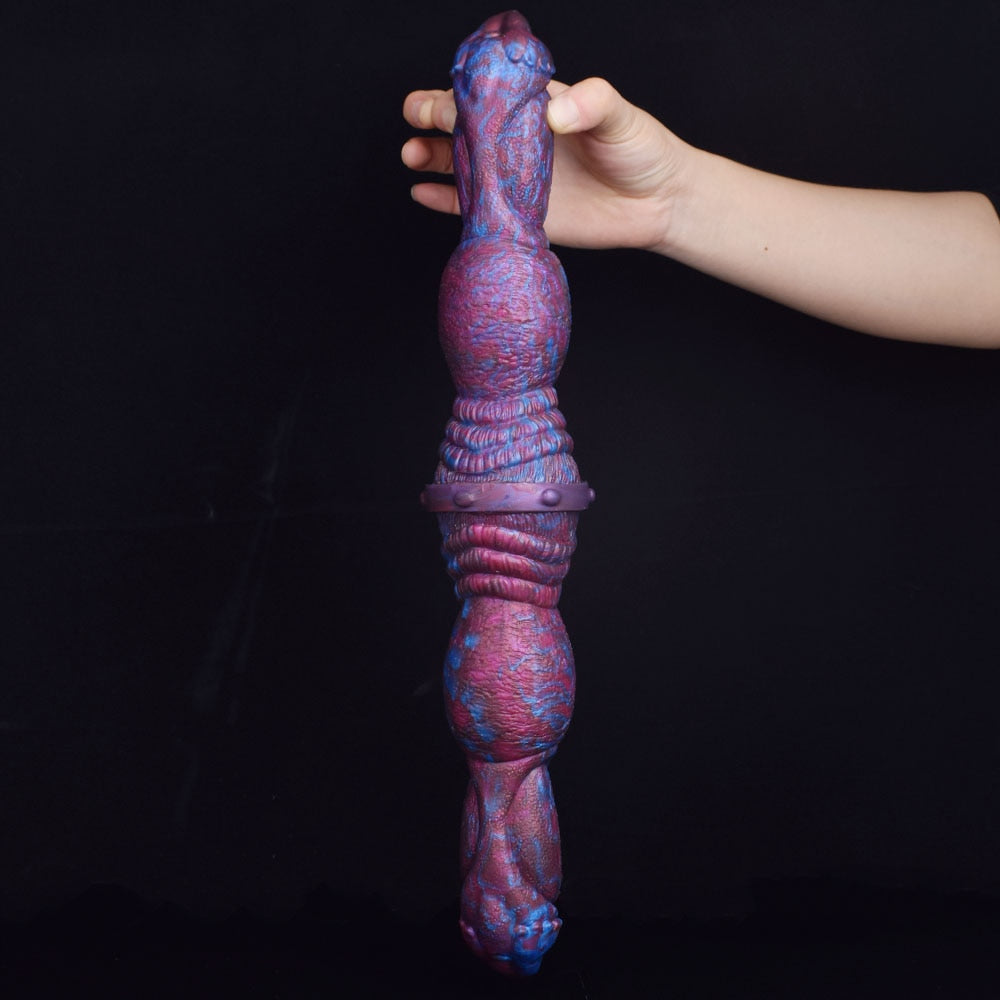👹 17-Inch HYPERION - Double Ended Huge Knot Dildo - DirtyToyz