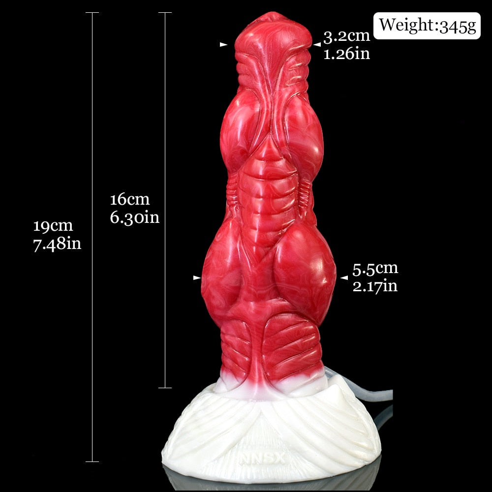 👽 7.5-Inch Sadalas - Ejaculating Alien Knot Dildo - DirtyToyz