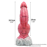 Thumbnail for 🐉 9.64-Inch Zilla - Knotted Dragon Dildo, Ribbed Ejaculating Toy with Curve - DirtyToyz